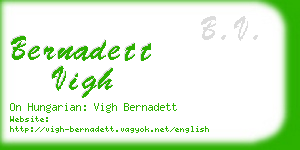 bernadett vigh business card
